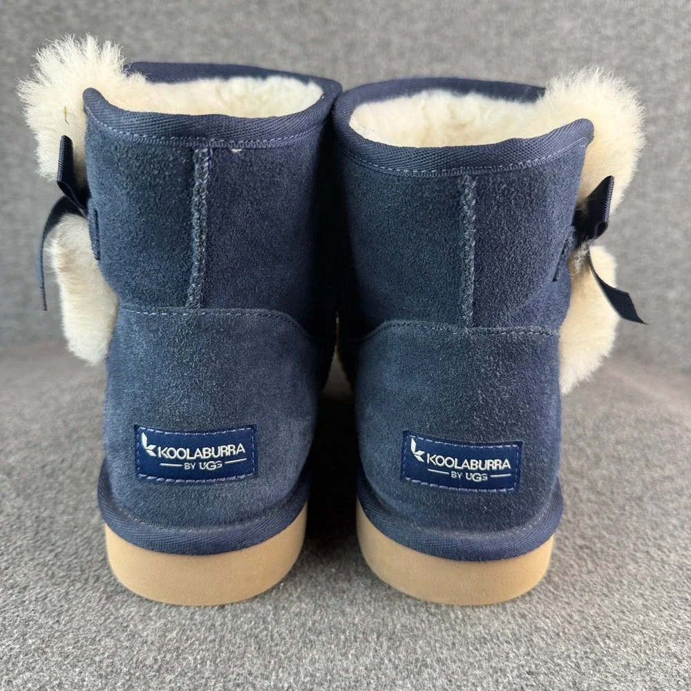 Koolaburra by UGG Victoria Mini Navy Suede Boots Women's 11